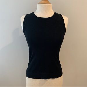 August Silk Black Tank Top Size Small